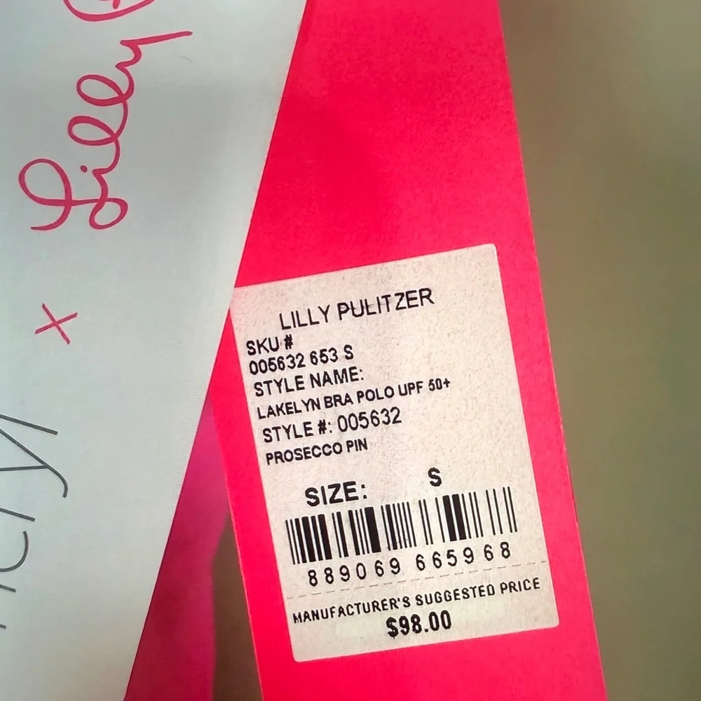 Lilly Pulitzer Neon Pink Sleeveless Collared Tank - Picture 9 of 10